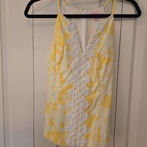 Lilly Pulitzer Yellow and White Floral Top